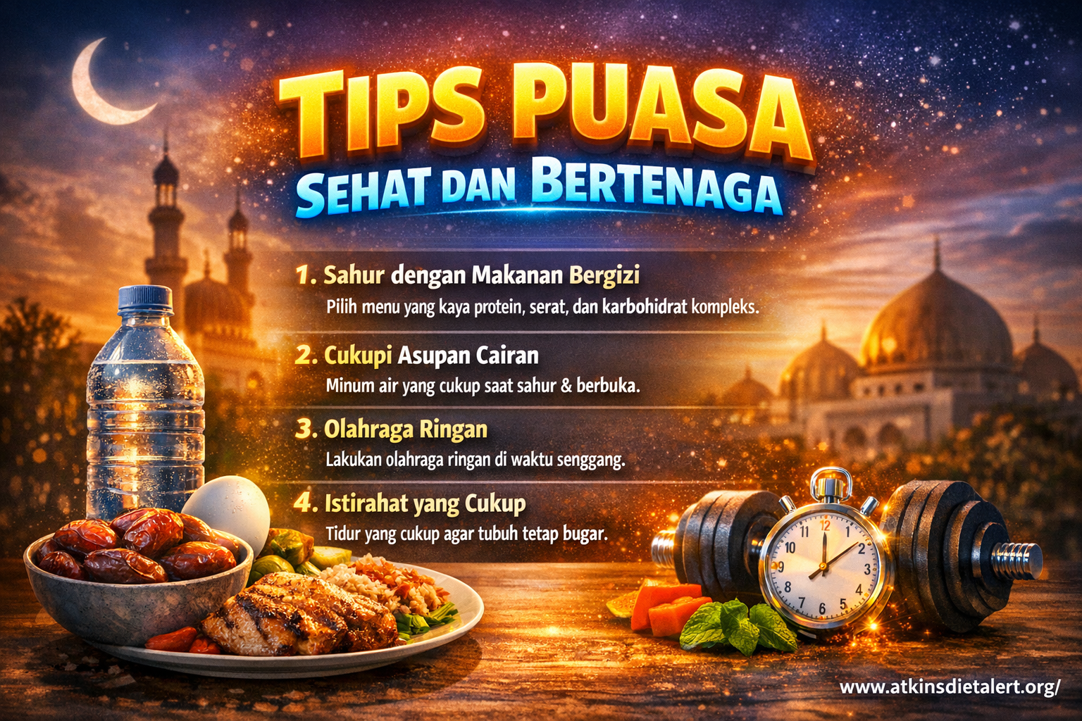 Tips Puasa Sehat dan Bertenaga
